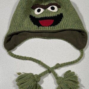 OSCAR GROUCH SESAME STREET KNITWITS FLEECE LINED KNIT HAT By DeLUX